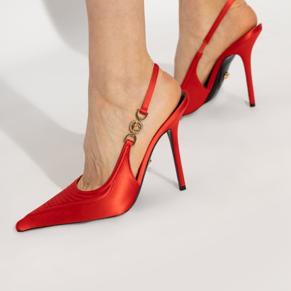 Versace Scarlet Slingback Heels